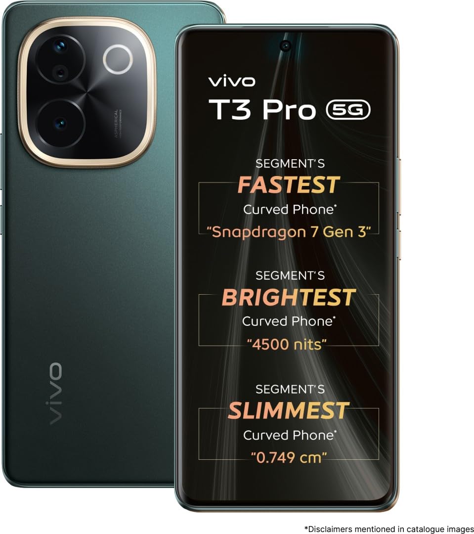 Vivo T3 Pro 5G (Emerald Green, 8GB RAM + 256GB Storage)