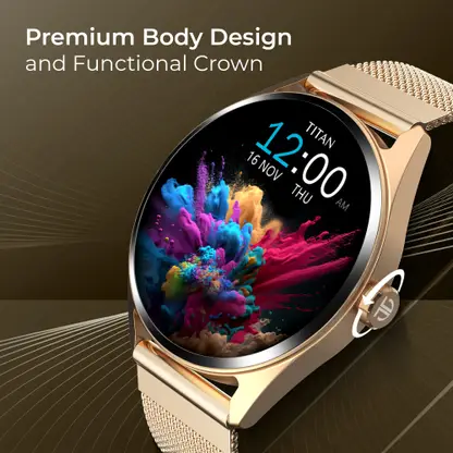 Titan Crest Smartwatch (Black Strap, Free Size) - Image 1 - Technova